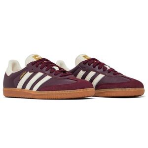 Adidas Samba OG Maroon/Cream/Gold Metallic & BONUS FREE Gazelle Blush